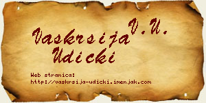 Vaskrsija Udicki vizit kartica
